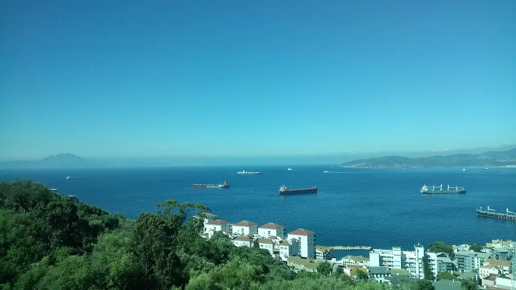 Aussicht von Gibraltar bis zu Afrika