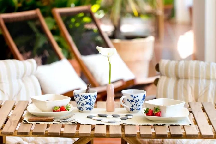 Terrasse am Erdgeschoss