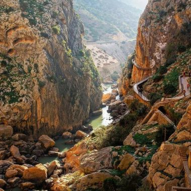 El Chorro Schlucht mit der Königsweg Caminito del Rey kann man nur mit Tickets wanderen